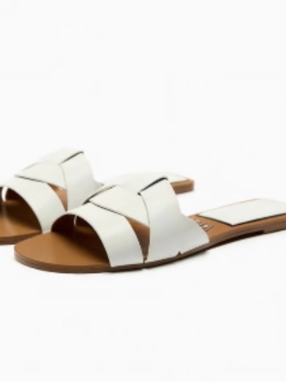 Zara White Leather